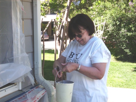 Janice Dixon paints an apartment for the Boulder County Housing Authority as part of the Boulder Colorado Stake’s Colorado Cares Day project on May 12, 2007.